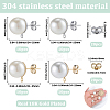 304 Stainless Steel Stud Earring Findings EJEW-SP0001-17J-2
