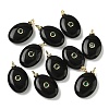 Natural Black Onyx Pendants G-H328-07G-B16-1