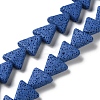 Triangle Dyed Natural Lava Rock Beads Strands G-O126-04A-03-1