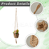 Jute Rope Weaving Flower Pots Net Pocket AJEW-WH20067-079-5