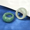 Natural Green Aventurine Finger Rings for Unisex RJEW-C128-01B-3