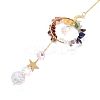 Moon & Teardrop Glass Hanging Suncatchers HJEW-I011-04G-5
