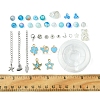 DIY Round Glass & CCB Plastic Beads Bracelets Making Kits DIY-FS0007-56A-5