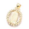 Brass Micro Pave Cubic Zirconia Pendants KK-I657-32G-A-3