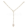 ABS Plastic Imitation Pearl Nuggets Pendant Necklaces NJEW-JN04952-1