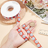 20 Yards Sport Ball Printed Polyester Volleyball Grosgrain Ribbon OCOR-WH0085-75A-02-3