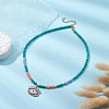 Horse Eye Alloy Enamel Pendant Necklace NJEW-JN04389-3