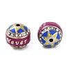 Golden Plated Alloy Rhinestone Beads FIND-E046-06G-2