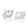 925 Sterling Silver Micro Pave Clear Cubic Zirconia Pendant Claw Cabochon Settings STER-N016-46P-2
