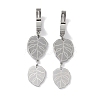 Non-Tarnish Leaf 304 Stainless Steel Dangle Earrings EJEW-L283-046P-1