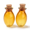 Oval Glass Cork Bottles Ornament AJEW-O032-03A-1