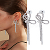 1 Pair Crystal Rhinestone & Clear Cubic Zirconia Stud Earrings EJEW-LP0002-94-1