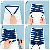 Cloth Cord for Women's Wedding Dress Zipper Replacement SRIB-WH0007-08B-4