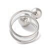 Rack Plating Brass Cuff Rings RJEW-D025-06P-3