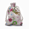 Polycotton(Polyester Cotton) Packing Pouches Drawstring Bags LS-ABAG-T006-A03-1