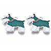Rack Plating Alloy Enamel Pendants PALLOY-T075-159C-1