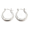 Non-Tarnish Ring 304 Stainless Steel Hoop Earrings for Women EJEW-C067-10P-1