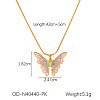 304 Stainless Steel Enamel Pendant Necklaces FS-WG8DC4E-02-2