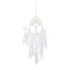 Wire Wrapped Natural Quartz Crystal Chip Teardrop with Tree of Life Wind Chime HJEW-K067-09P-06-1