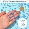 200Pcs Transparent Glass Beads GLAA-CJ0001-24-2