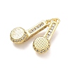 Brass Micro Pave Cubic Zirconia Pendants KK-P345-23G-2