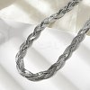 Non-Tarnish 304 Stainless Steel Interlocking Triple Herringbone Chain Necklace for Men Women NJEW-H167-01P-3