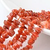 Chip Natural South Red Agate Bead Strands G-M349-08-1
