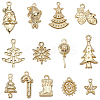 52Pcs 13 Styles Christmas Theme Zinc Alloy Pendants FIND-SC0012-62-1