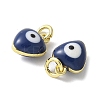 Brass Enamel Charms KK-S518-03F-G-2