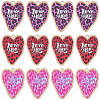 12Pcs 3 Colors Leopard Print Alloy with Acrylic Pendants FIND-SC0021-91-1