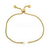 Adjustable 304 Stainless Steel Box Chain Slider Bracelet Making MAK-L038-001G-05-2