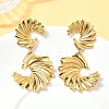 304 Stainless Steel Dangle Stud Earrings EJEW-H159-02G-1