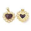 Natural Amethyst Pendants G-E599-05G-A03-2