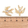 Brass Pave Clear Cubic Zirconia Pendants KK-Z142-10G-3