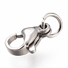 304 Stainless Steel Lobster Claw Clasps STAS-G240-01B-P-4