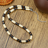 Bohemian Coconut & Wood & Alloy Heishi Beaded Necklaces for Men WGF984F-02-1