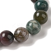 10mm Round Natural Indian Agate Braided Bead Bracelets BJEW-C067-01C-27-3