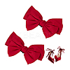 2Pcs Detachable Ribbon Satin Bowknot Shoe Decoration AJEW-PH0011-85B-7
