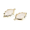 Natural Quartz Crystal Faceted Leaf Pendants G-I375-04G-10-2
