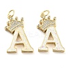 Brass Micro Pave Clear Cubic Zirconia Pendants KK-G498-01A-02-1
