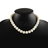 Elegant Round Pearl Beaded Necklaces NJEW-Q282-19S-3
