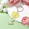 Acrylic Heart with Bowknot Keychains KEYC-JKC00612-04-3
