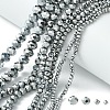 4 Strands 4 Styles Electroplate Transparent Glass Beads Strands EGLA-YW0001-84B-1