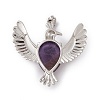 Natural Amethyst Pendants G-P484-05P-05-3