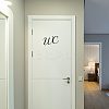 2Pcs Acrylic WC Signs AJEW-CN0001-52-7