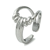 Non-Tarnish 304 Stainless Steel Open Cuff Ring RJEW-L110-029P-1