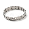 Non-Tarnish 201 Stainless Steel Rectangle Watch Band Bracelet BJEW-H550-02P-1
