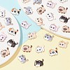 35Pcs 7 Styles Printed Alloy Pendants ENAM-CJ0005-24-5