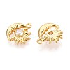 Brass Micro Pave Cubic Zirconia Charms KK-N263-94A-G-2