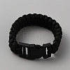 Survival Polyester Cord Bracelet with Plastic Clasps for Hiking Camping Outdoor BJEW-WH0018-54F-1